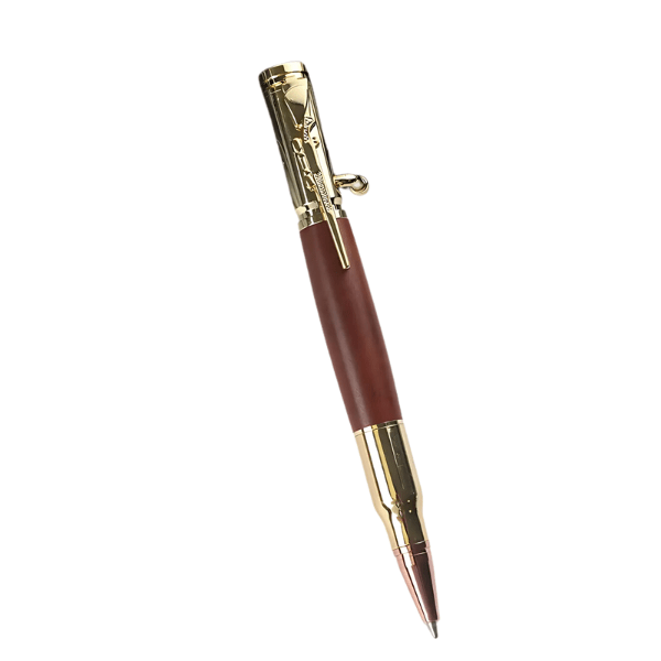 Appearance of Brass and wood Bolt Action Pen