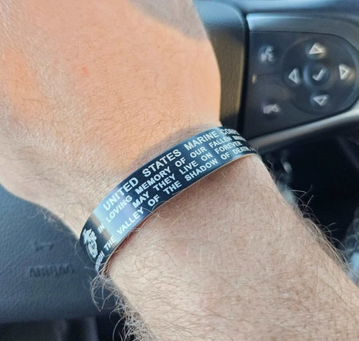 KIA Bracelet Memorial End of Watch Bracelet being worn