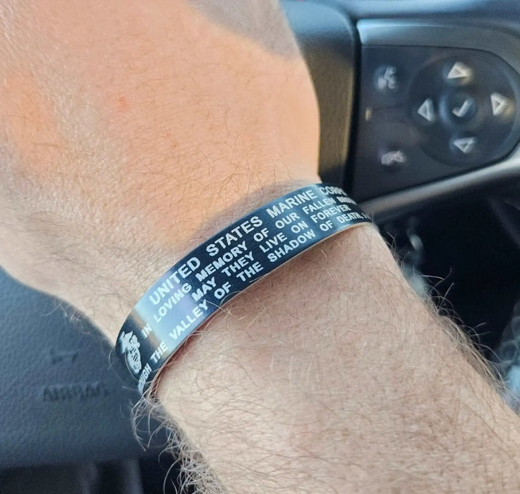 KIA Bracelet Memorial End of Watch Bracelet being worn