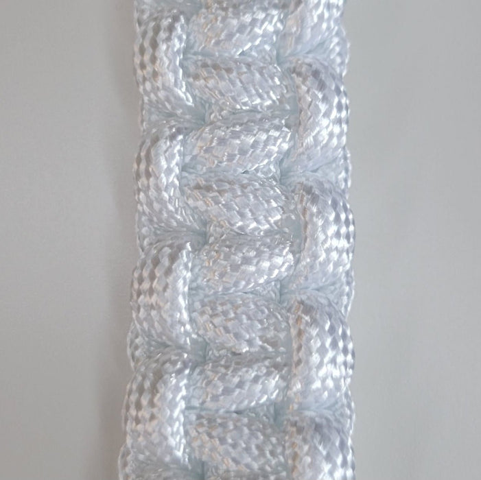 50 Caliber BMG Bullet Paracord Keychain Color White