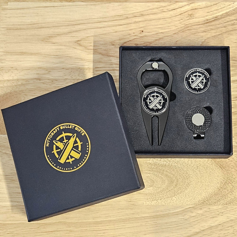 HittCraft Bullet Golf Divot Tool and Ball Marker Set