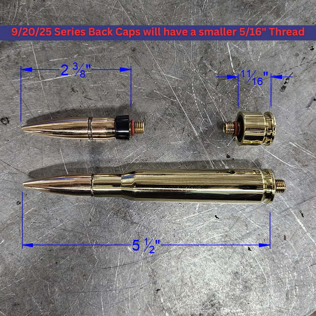 Tig Welding Bullet Back Cap Set and 20mm Vulcan Round Tungsten Holder Bundle