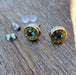 9mm Bullet Casing Stud Earrings, March Birthstone, Gemstone Earrings, Birthstone Jewelry Gift, Fashion Accessories for Gun Lovers - HittCraft Bullet Gifts