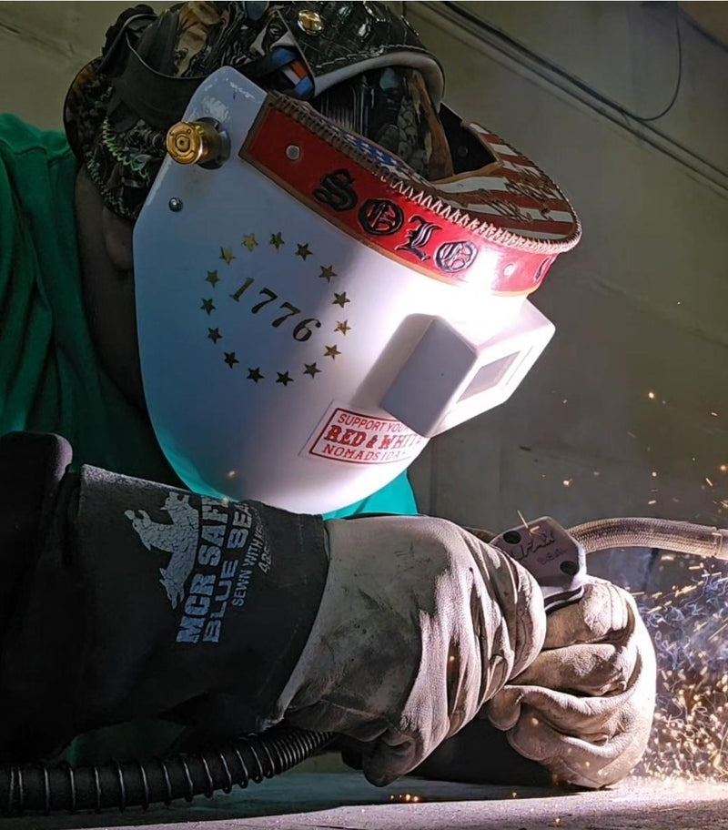 50 Caliber BMG Welding Hood Helmet Fasteners Headgear Replacement Parts Accessories Screws Flip Hood Aluminum - Anodized w/Silicone Washer Non-Slip 1 Pair