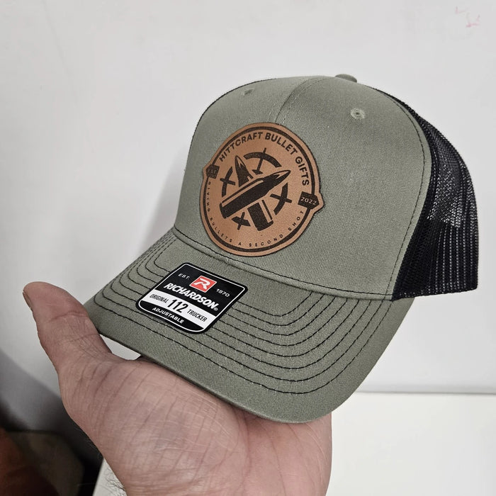 Richardson 112 Hat with Laser-Engraved Leather Hittcraft Logo