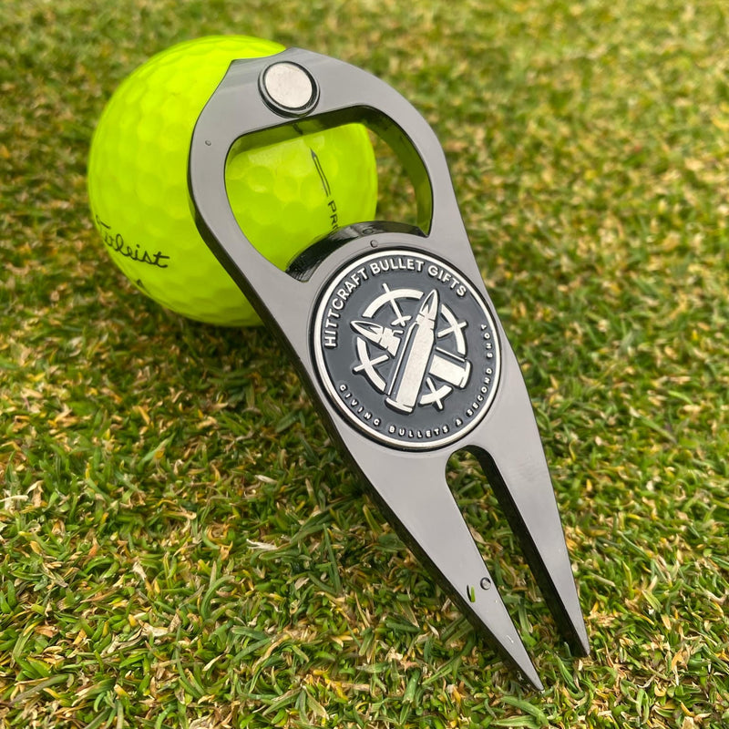 HittCraft Bullet Golf Divot Tool and Ball Marker Set