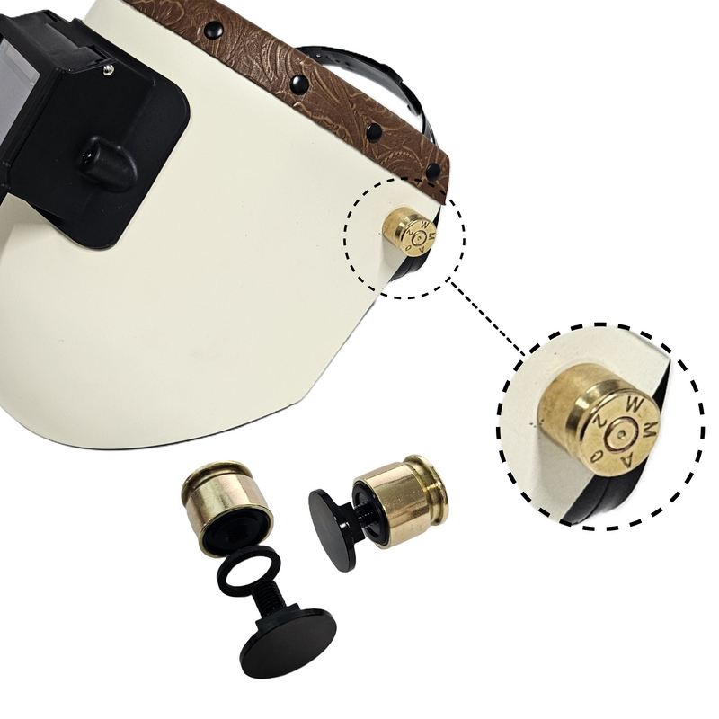 50 Caliber BMG Welding Hood Helmet Fasteners Headgear Replacement Parts Accessories Screws Flip Hood Aluminum - Anodized w/Silicone Washer Non-Slip 1 Pair