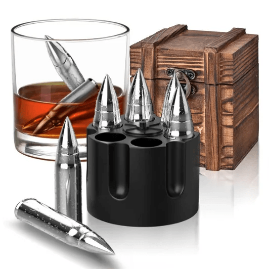 Bullet Whiskey Stone Gift Set - HittCraft Bullet Gifts