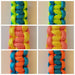 Mixed Neon Color Variations 50 Caliber Bullet Paracord Keychain