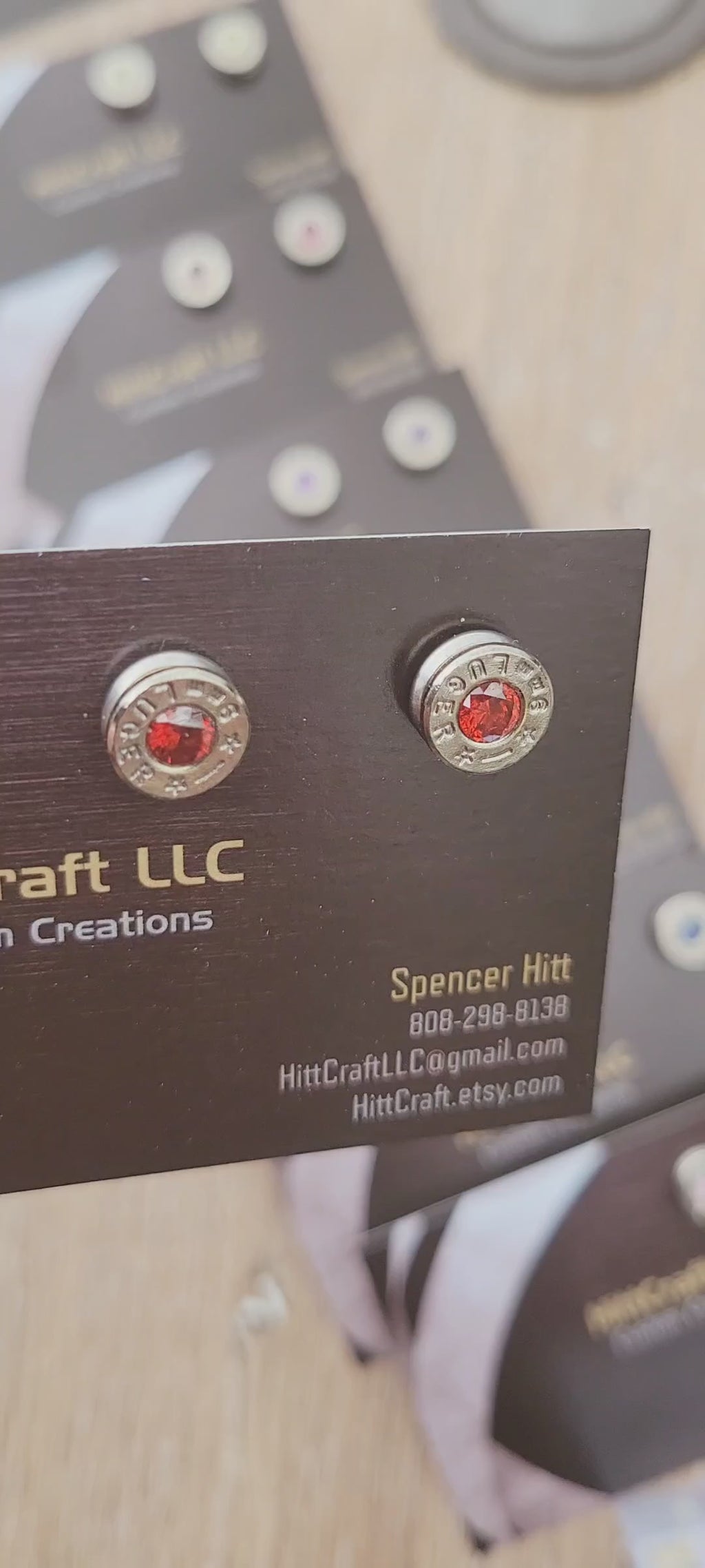 Video displaying the birthstone color variations in our 9mm nickel stud earrings