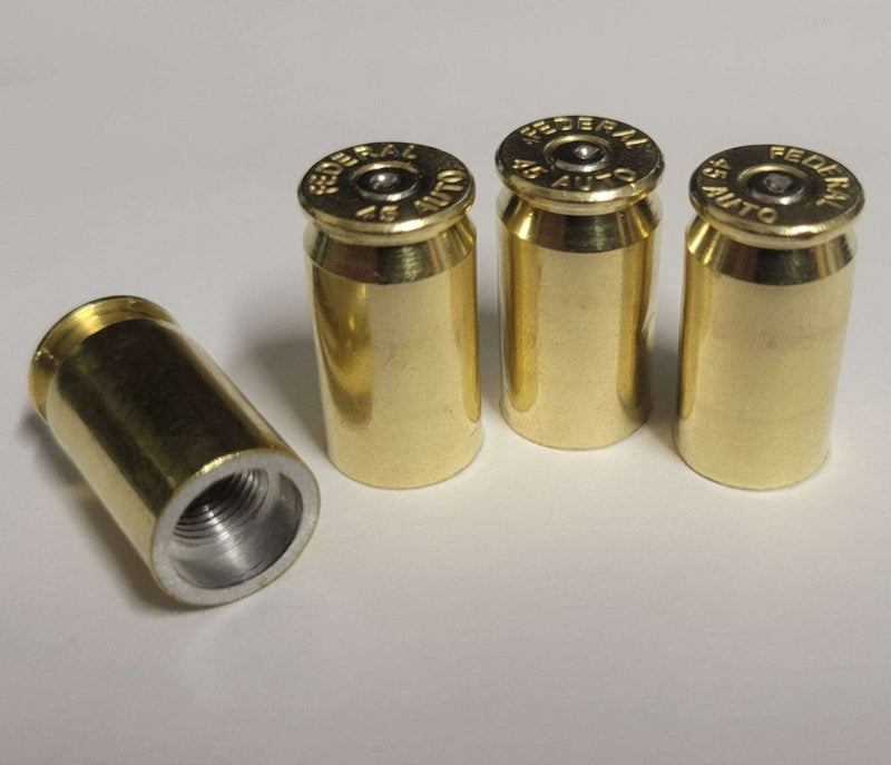 45 Caliber Brass Bullet Casing Valve Stem Caps, Car and Truck Accessories, Novelty Bullet Valve Covers, Shell Valve Cap
