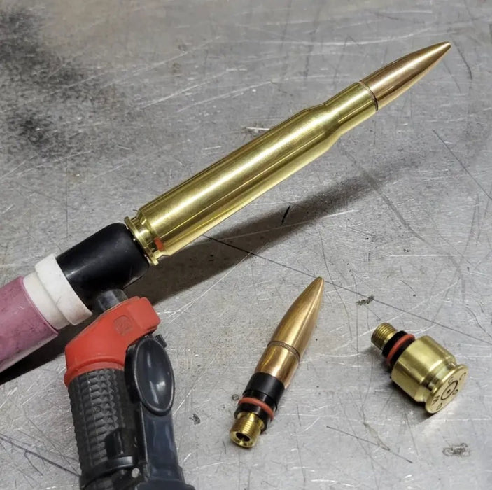 50 Caliber BMG Bullet Back Cap Set for Tig Welding Torches