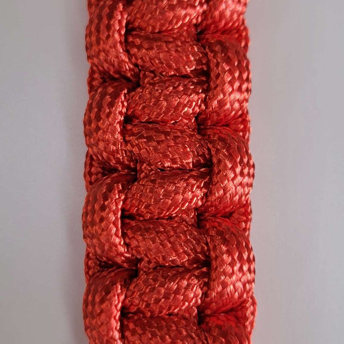 50 Caliber BMG Bullet Paracord Keychain Color Red