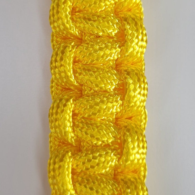 50 Caliber BMG Bullet Paracord Keychain Color Neon Yellow