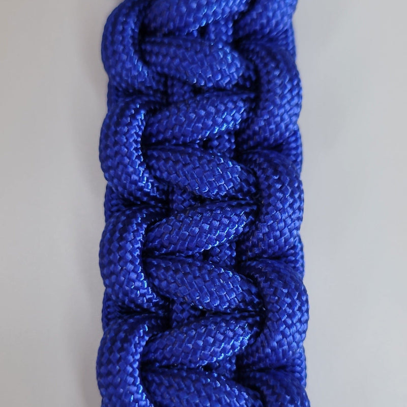 50 Caliber BMG Bullet Paracord Keychain Color Blue