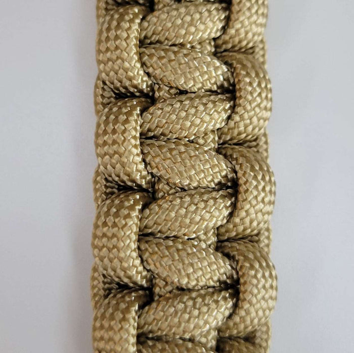 50 Caliber BMG Bullet Paracord Keychain Color Gold
