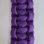 50 Caliber BMG Bullet Paracord Keychain Color Neon Purple