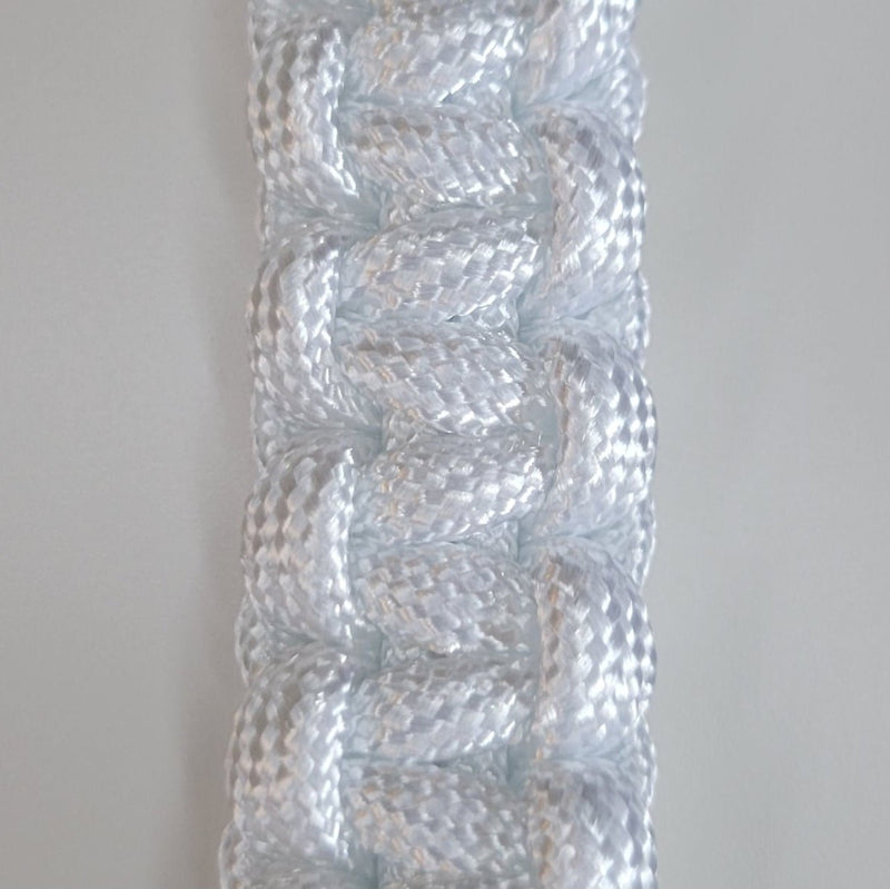 50 Caliber BMG Bullet Paracord Keychain Color White