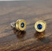 9mm Bullet Casing Stud Earrings, Choose Your Birthstone Gemstone Earrings, Birthstone Jewelry Gift, Fashion Accessories for Gun Lovers