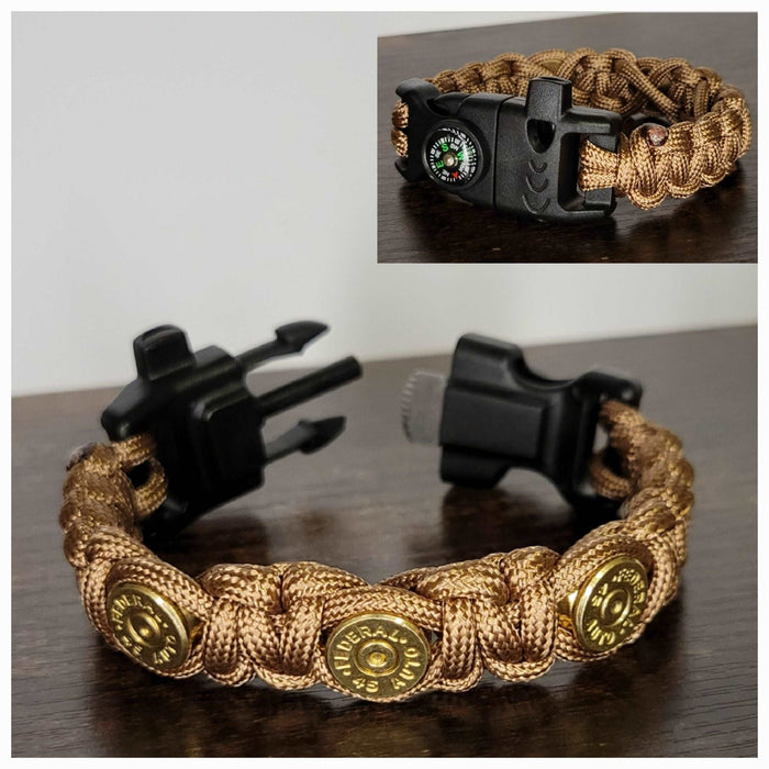 Bullet Paracord Survival Bracelet, Birthday Present for Wife, Stacking Bracelets, Camping Accessory, Emergency Tactical Bracelet
