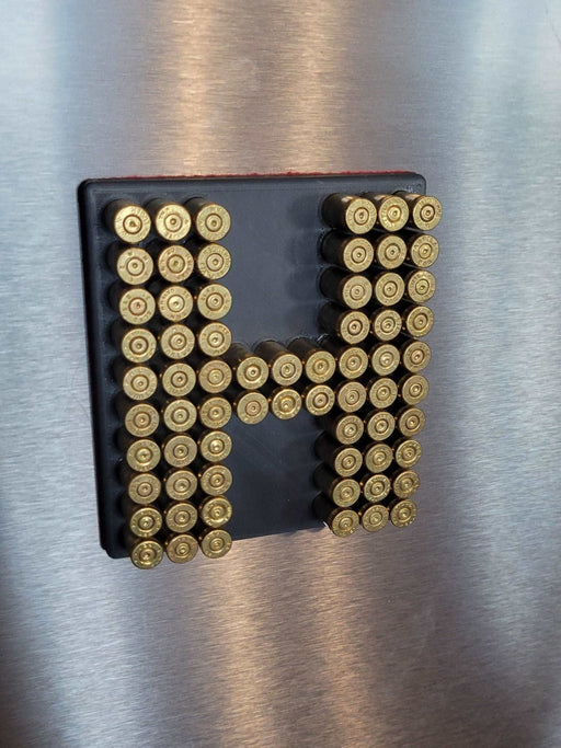 Bullet Shell Casing Custom Letter Magnet, Personalized Gun Safe Magnet, Rustic Refrigerator Magnets, Collectible Magnetic Letters, Gun Gifts