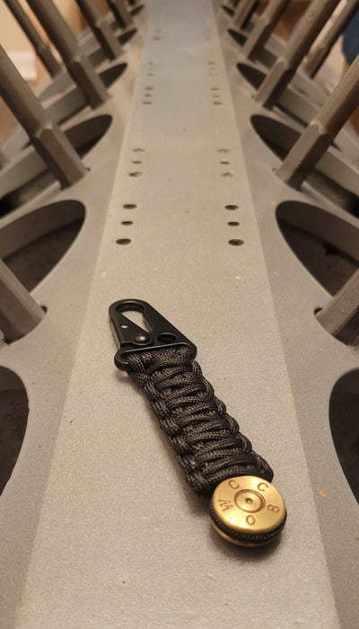 Heavy Duty HK Style Sling Hook 50 Caliber BMG Bullet Paracord Keychain in Various Colors, Tactical Keychain, Outdoor Survival Keychain, Novelty Bullet Keychain - HittCraft Bullet Gifts