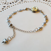 Minimalist 45 Caliber Bullet November Gemstone Bracelet, Once Fired Bullet Charm Bracelet, Birthstone Bracelet, Gift for Her, Birthstone Jewelry - HittCraft Bullet Gifts