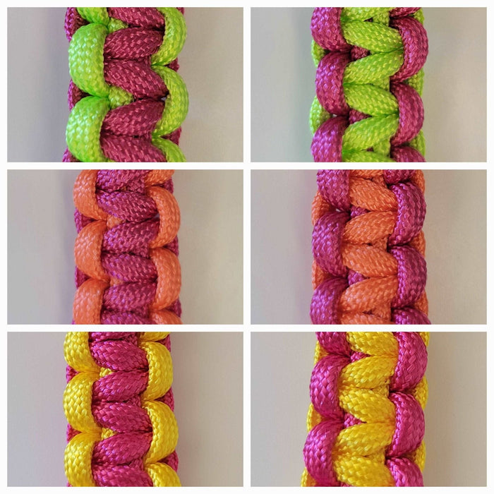 Mixed Neon Color Variations(3) 50 Caliber Bullet Paracord Keychain