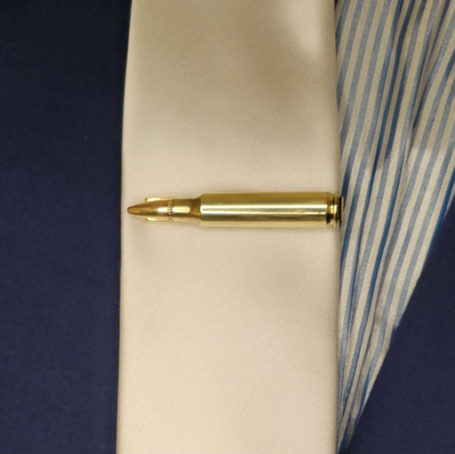 Once Fired 223 5.56 Bullet Tie Clip, Bullet Casing Tie Bar, Veteran Commemorative Gift, Men's Bullet Jewelry, Guys Accessories, Gift for Him